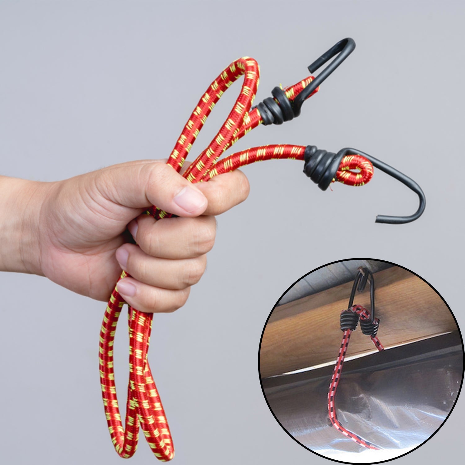 9008 Bungee Rope 4 Feet for holding and supporting things including all types of purposes. 9008 Bungee Rope 4 Feet for holding and supporting things including all types of purposes.